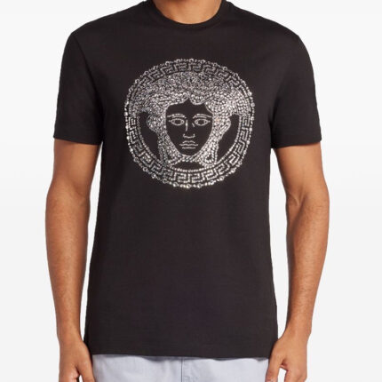 Versa*ce 2025 Spring/Summer New Collection Crystal Medusa Sleeveless T-Shirt