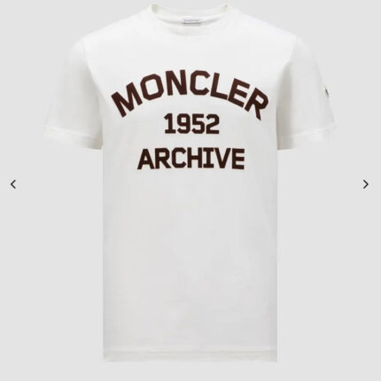 Mon*cler 25 Spring/Summer New Product - Felt Embroidery Printed Logo Short Sleeve T-shirt