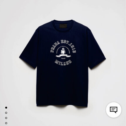 Pra*da's 2025 Spring/Summer New Collection - Vintage Letter Logo Printed Graphic Short-Sleeved T-Shirt