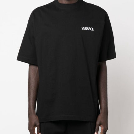 Ver*sace 2025 Spring/Summer New Collection Short-Sleeved T-shirt with Brand Letter Logo Design