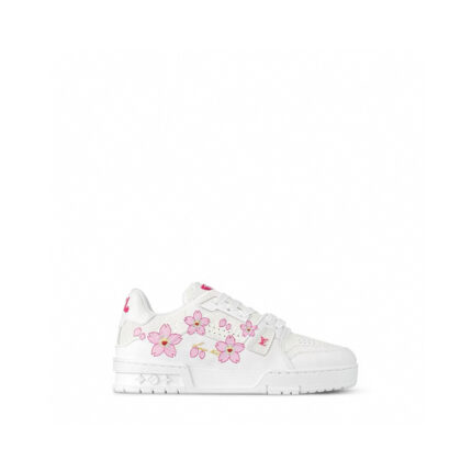LV x Murakami 2.0 Sakura Trainer Collaboration Casual Sneaker Sport Culture Versatile Basketball Sneaker Sport Shoes for Men and Women, Double-Sized Couple Shoes