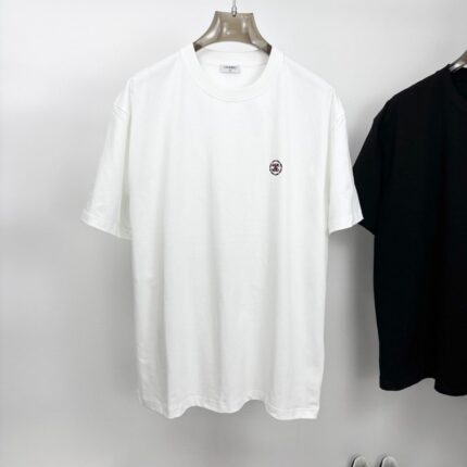 Chan*el 2025 Summer New Collection High-end Small Embroidery Fashion Classic Round-neck Short-sleeved T-Shirt for Men and Women (Same Style for Both)