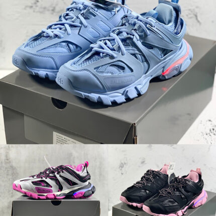 Balen*ciaga LED Light Shoes Track Trainer Thick-Soled 3rd Generation Dad Shoes for Men and Women, Same Style for Couples, Sports Shoes