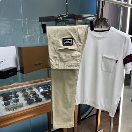 Dolce & Gabba*na 2025 Spring/Summer New Collection Luxurious Casual Lightweight Solid Color Modal Cotton Micro Straight Denim Pants