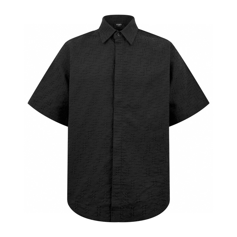 Fendi 2025 Summer New Men's Full-Front FF Short-Sleeved Shirt