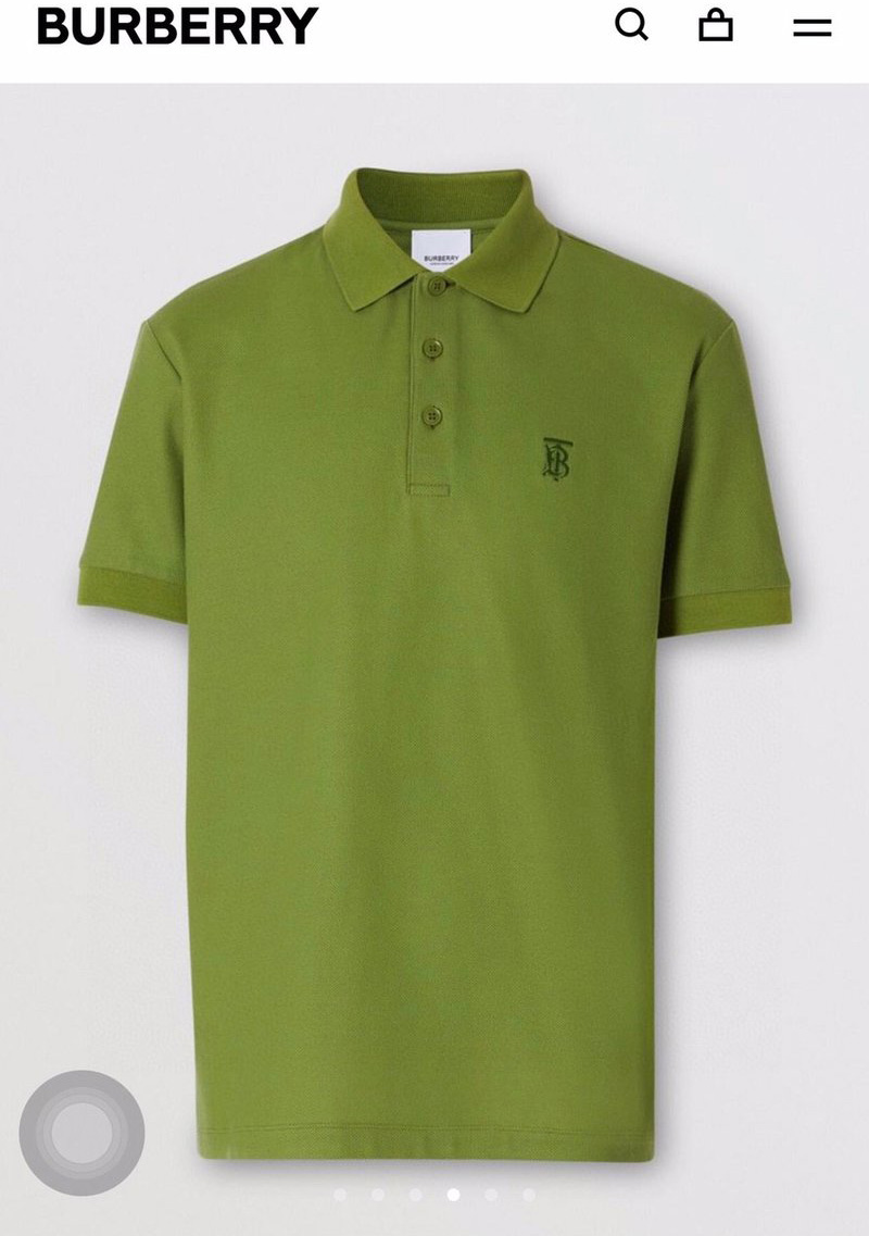 Burberry TB Embroidered Men's Short-Sleeved Polo Shirt Vintage