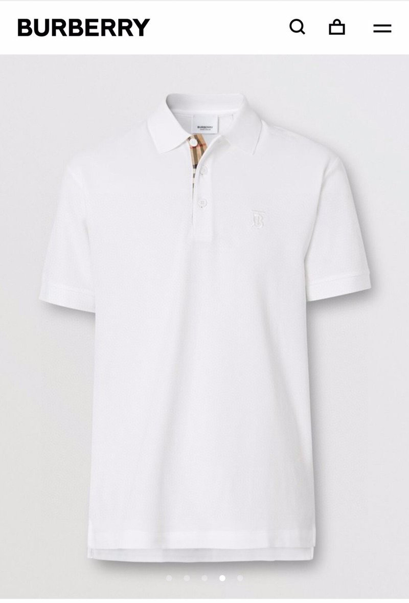 Burberry TB Embroidered Men's Short-Sleeved Polo Shirt Vintage