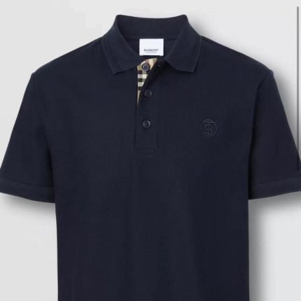 Burberry Men's Circular TB Embroidered Short-Sleeved Polo Shirt
