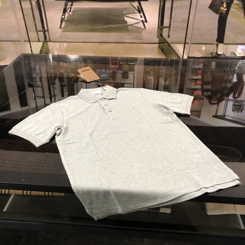 Burberry Men's Circular TB Embroidered Short-Sleeved Polo Shirt
