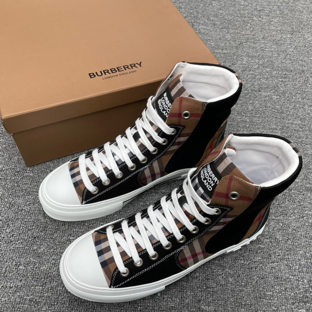 Burberry Kai Check High Top Sneakers – Montanamode